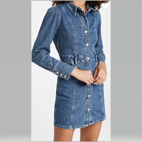 Boyish Emmett Puff Shoulder Denim Dress in “Mirror” Size XL - Picture 6 of 14